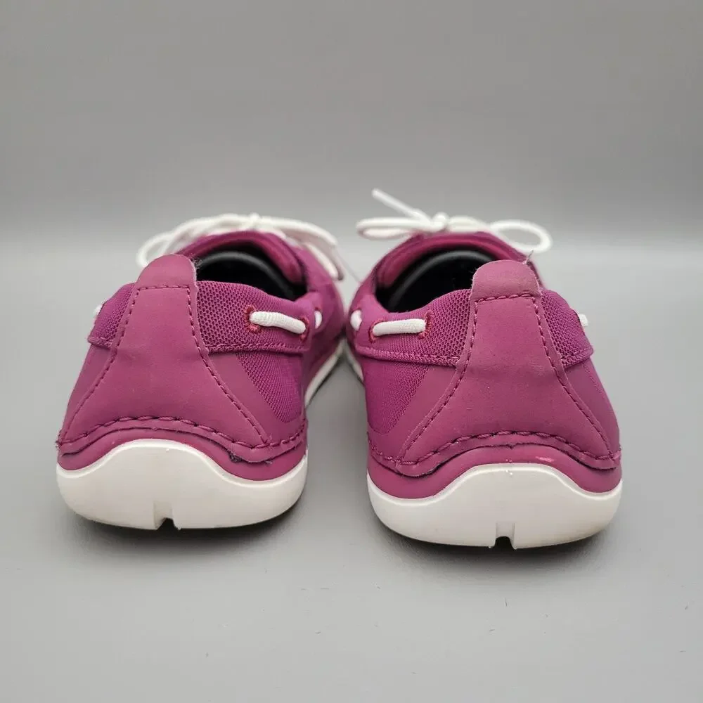 Clarks Cloudsteppers Step Maro Sand Boat Shoes Womens 8.5 Casual Sneakers Purple